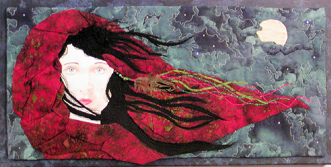 catherine on the moors is inspired by the novel Wuthering Heights showing Catherine with her 
hair being blown across her face by the wind on the moors 